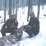 Dad and Rob Miner with the Blizzard Buck on Thanksgiving Day many years ago.